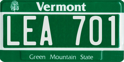 VT license plate LEA701