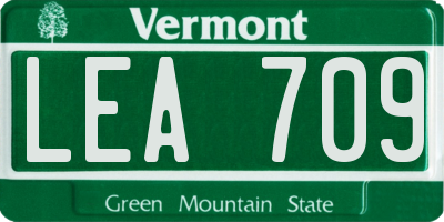 VT license plate LEA709