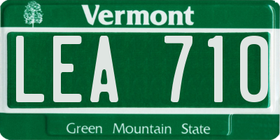 VT license plate LEA710