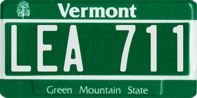 VT license plate LEA711