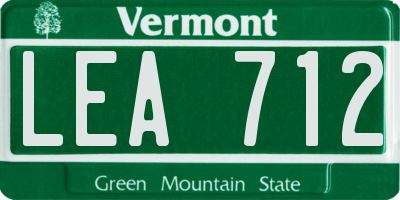 VT license plate LEA712