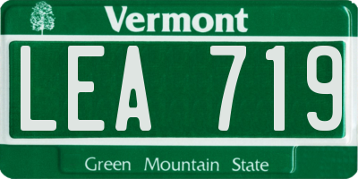 VT license plate LEA719