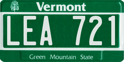 VT license plate LEA721