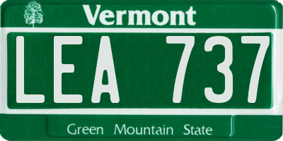VT license plate LEA737