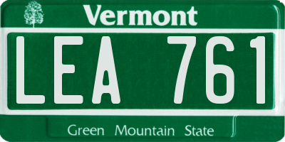 VT license plate LEA761