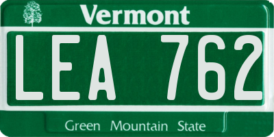 VT license plate LEA762