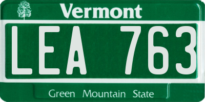 VT license plate LEA763
