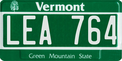VT license plate LEA764