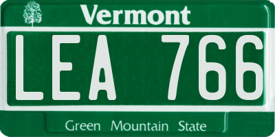 VT license plate LEA766