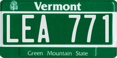 VT license plate LEA771