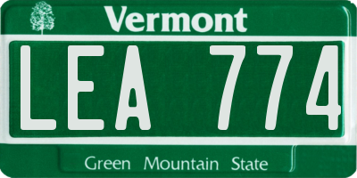 VT license plate LEA774