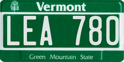 VT license plate LEA780
