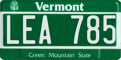 VT license plate LEA785