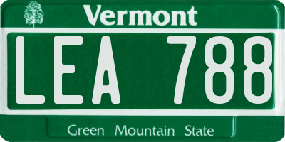 VT license plate LEA788