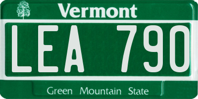VT license plate LEA790