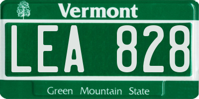 VT license plate LEA828