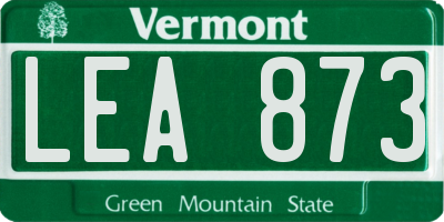 VT license plate LEA873