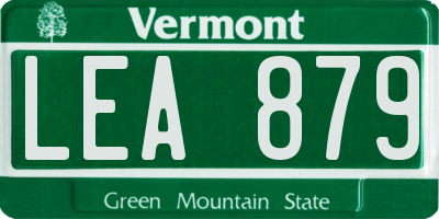 VT license plate LEA879