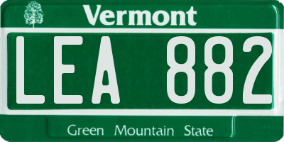 VT license plate LEA882