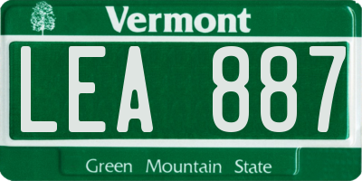 VT license plate LEA887