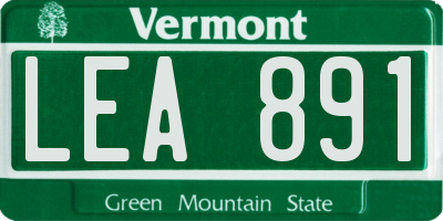 VT license plate LEA891