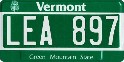 VT license plate LEA897