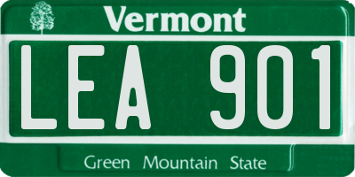 VT license plate LEA901