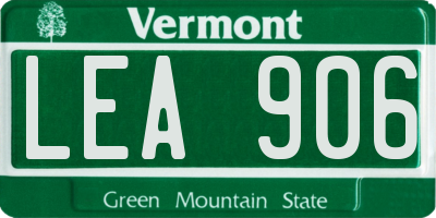 VT license plate LEA906