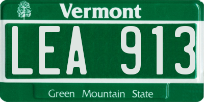 VT license plate LEA913