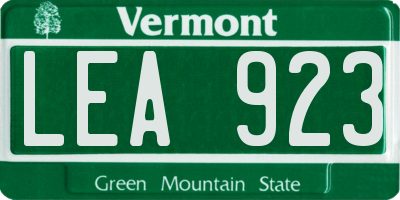 VT license plate LEA923