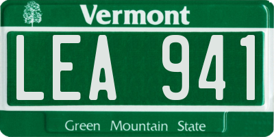VT license plate LEA941