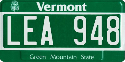 VT license plate LEA948