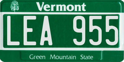 VT license plate LEA955