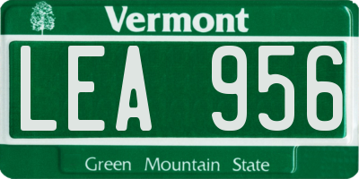VT license plate LEA956