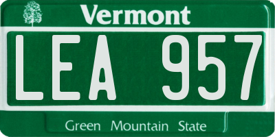 VT license plate LEA957