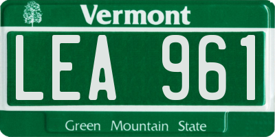VT license plate LEA961