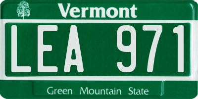 VT license plate LEA971