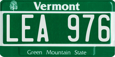 VT license plate LEA976