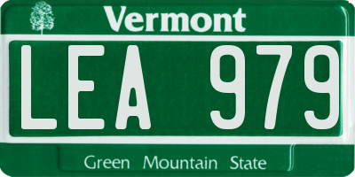 VT license plate LEA979