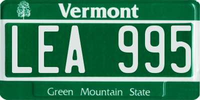 VT license plate LEA995
