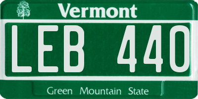 VT license plate LEB440