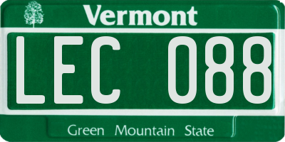 VT license plate LEC088