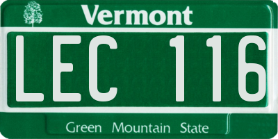 VT license plate LEC116