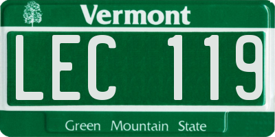 VT license plate LEC119