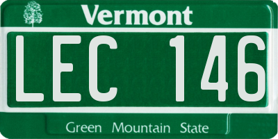 VT license plate LEC146