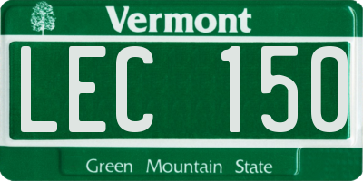 VT license plate LEC150
