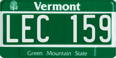 VT license plate LEC159