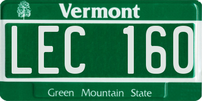 VT license plate LEC160
