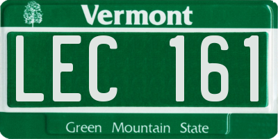VT license plate LEC161