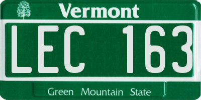 VT license plate LEC163